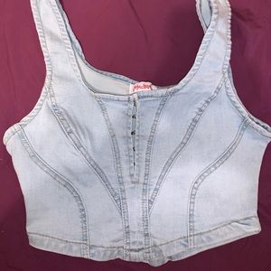Denim Corset Top